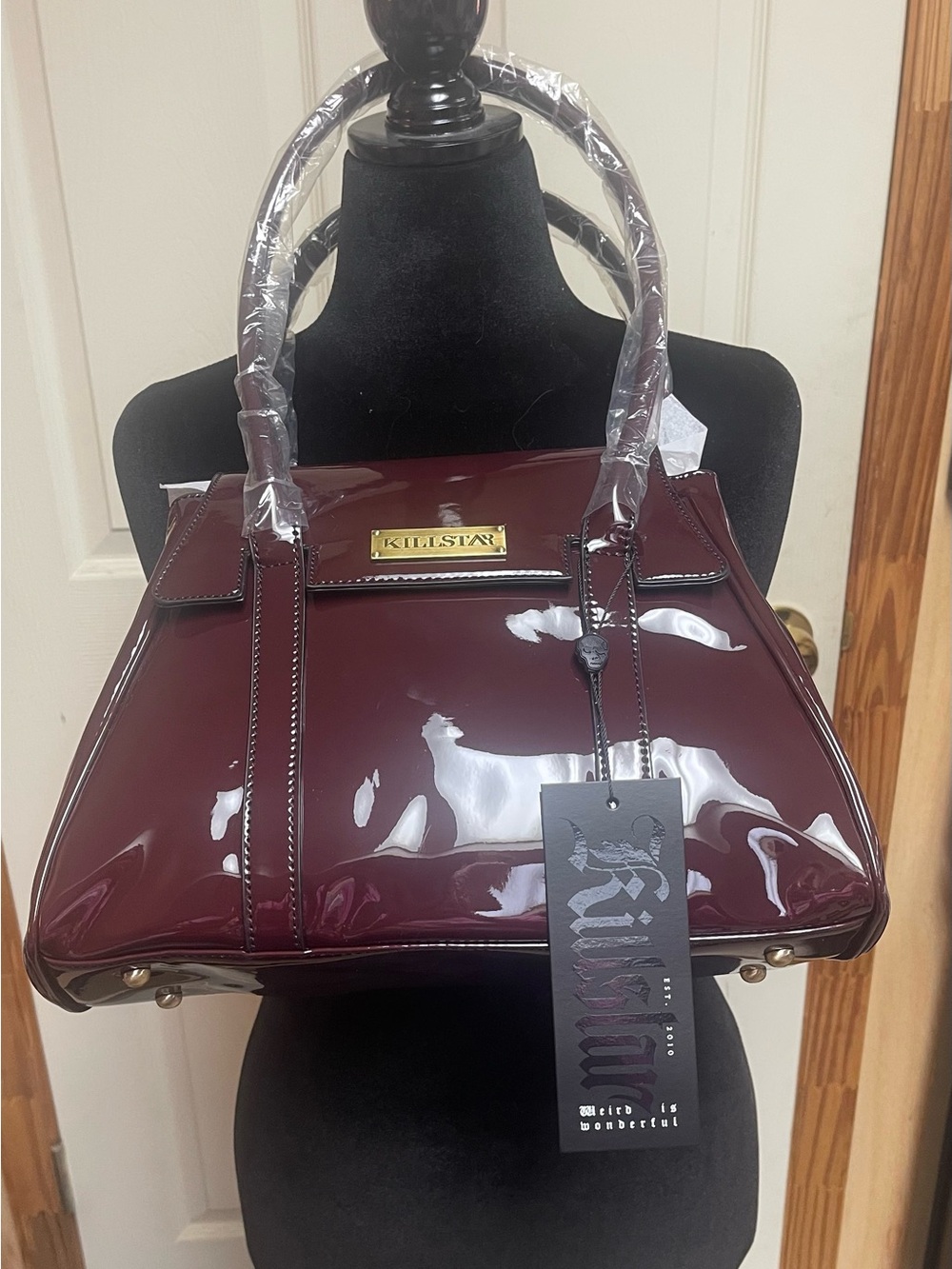 Killstar - Rose’s Gild Bag Handbag - Burgundy, Oxblood